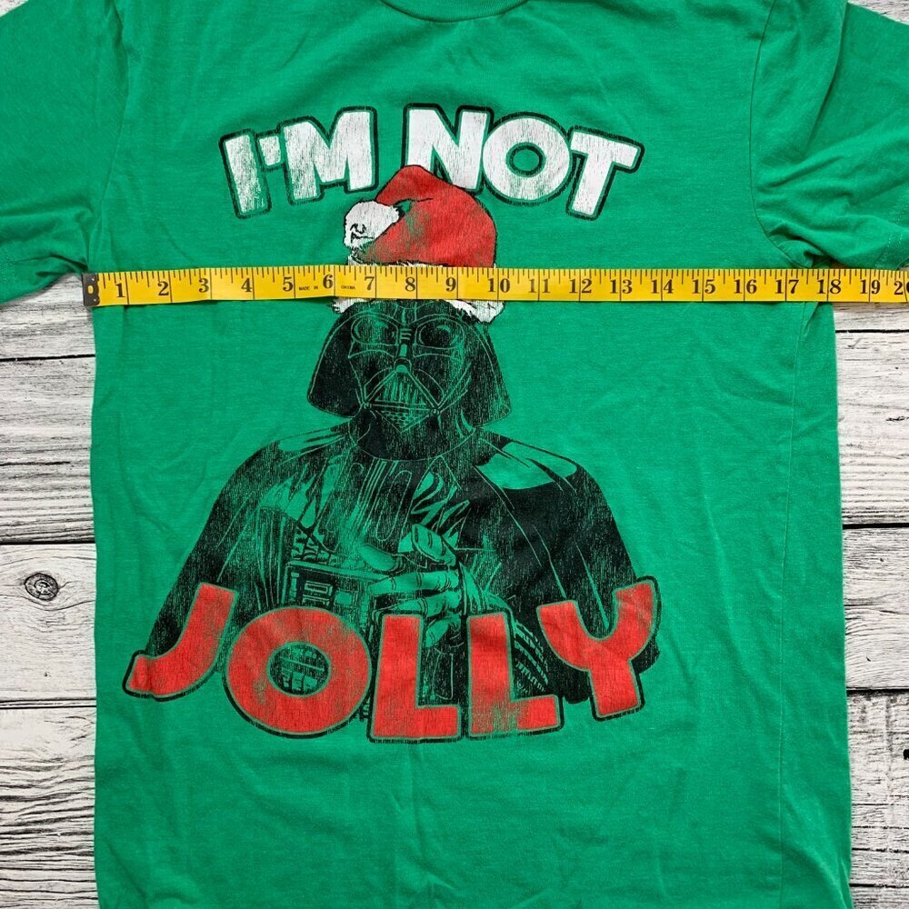 I'm Not Jolly Darth Vader Green Christmas T-Shirt Tee - Picture 5 of 6